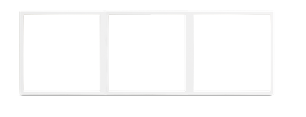 Рамка на 3 модуля серии Tile, горизонтальная установка, пластик