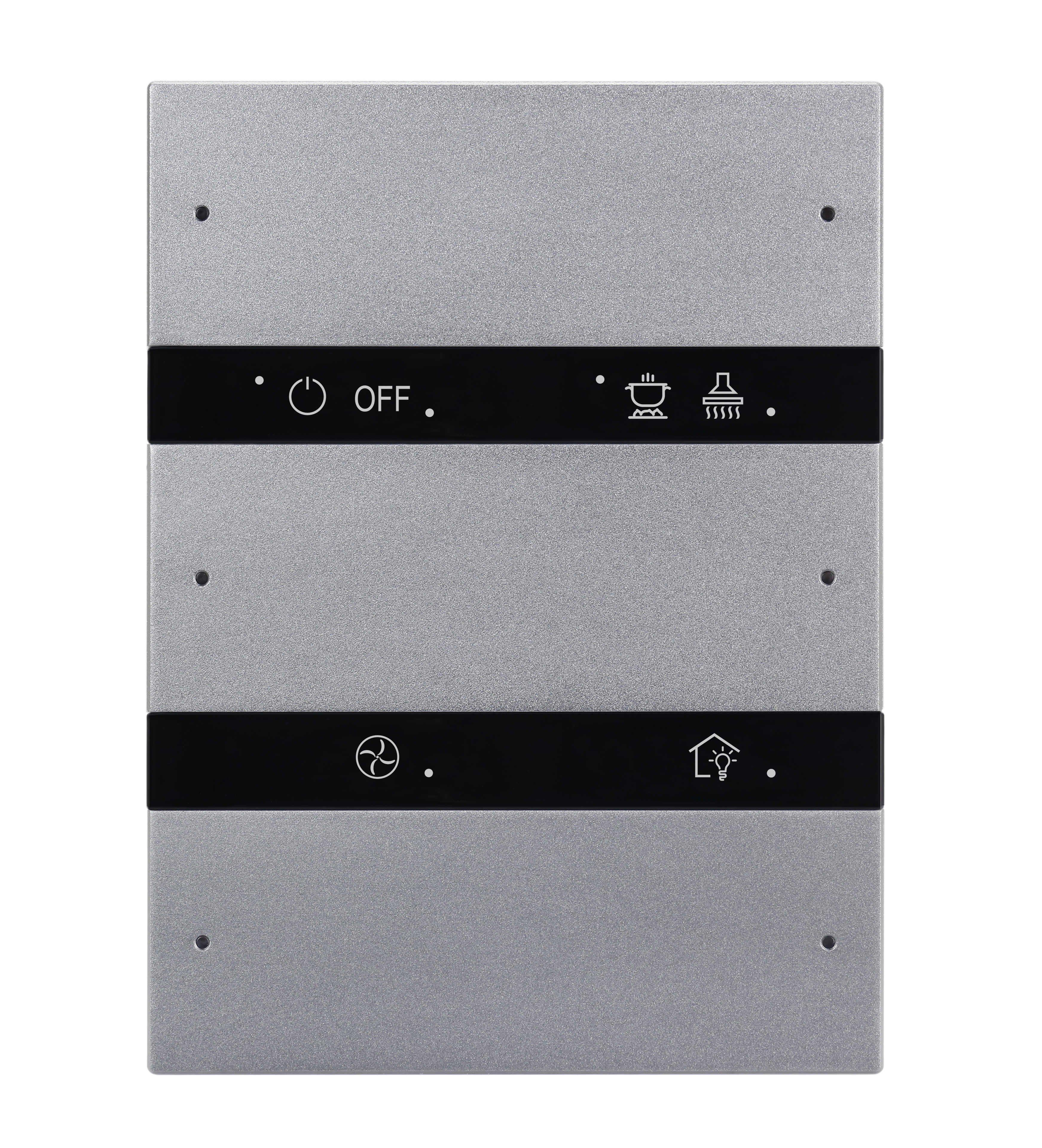 6-клавишная панель Granite, серый металл (без шинного соединителя HDL-MPLPI.46-A)