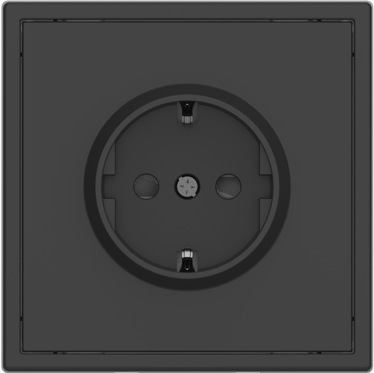Европейская розетка серии Tile 2.1 с заземлением, пластик (без рамки) фото 2
