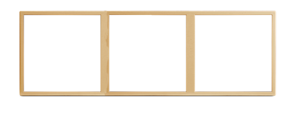 Рамка на 3 модуля серии Tile, горизонтальная установка, пластик фото 5
