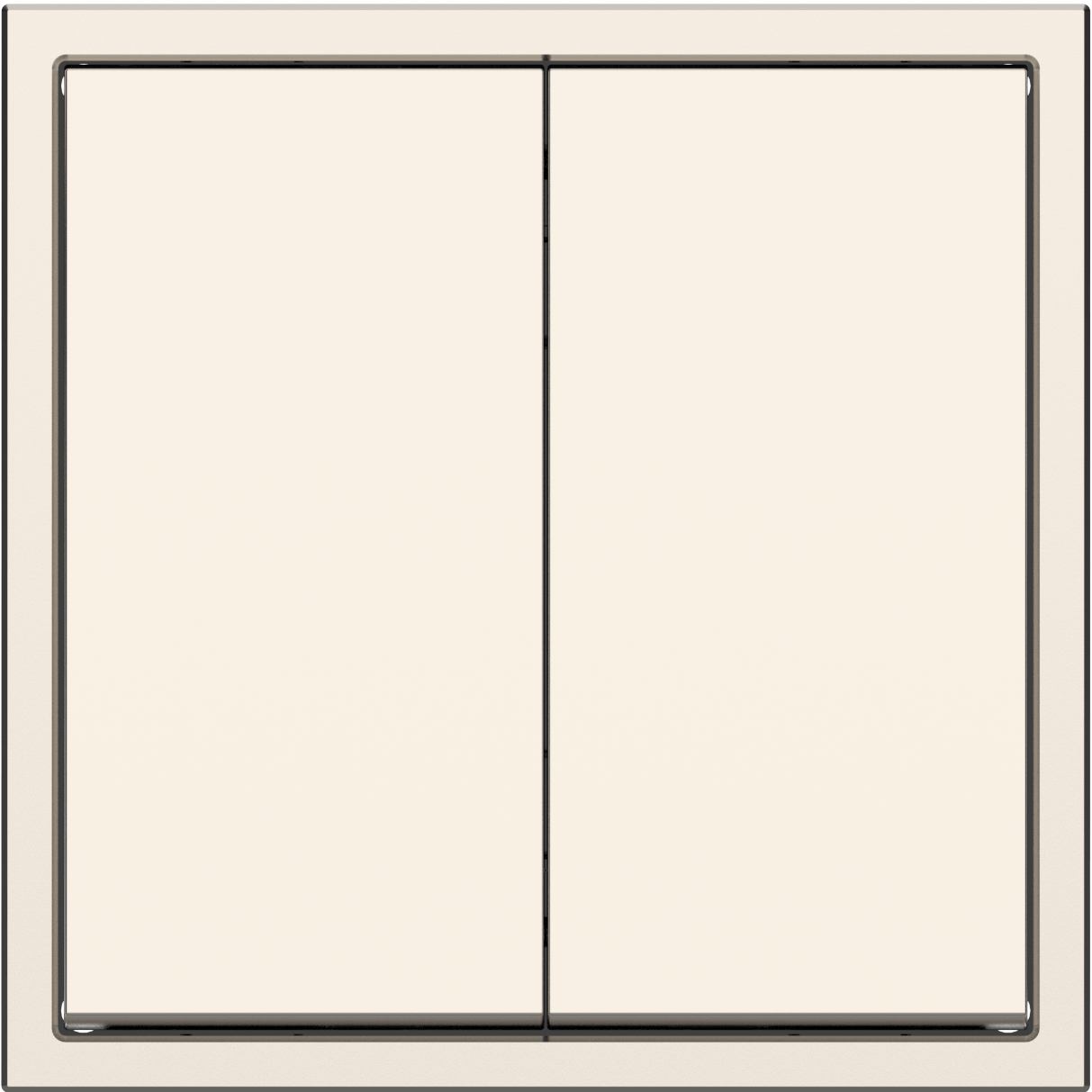 Выключатель 2-клавишный нажимной серии Tile 2.1, пластик (без рамки)