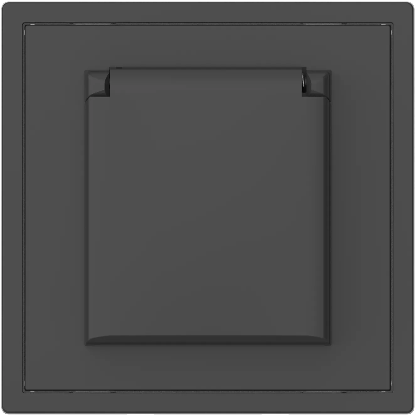 Европейская розетка серии Tile 2.1 с влагозащитной крышкой (без рамки) фото 2