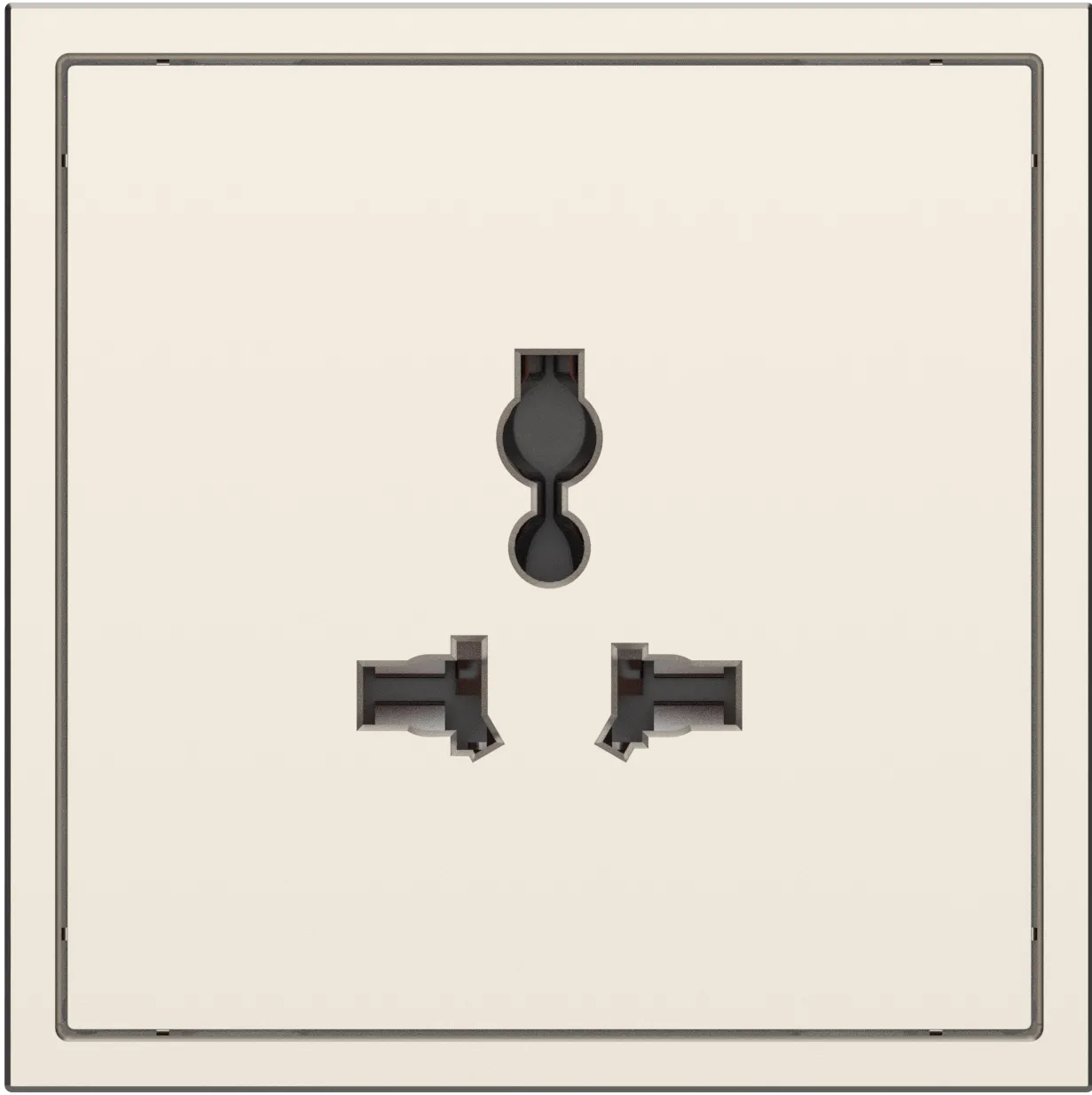 Универсальная розетка серии Tile 2.1, пластик (без рамки) фото 3