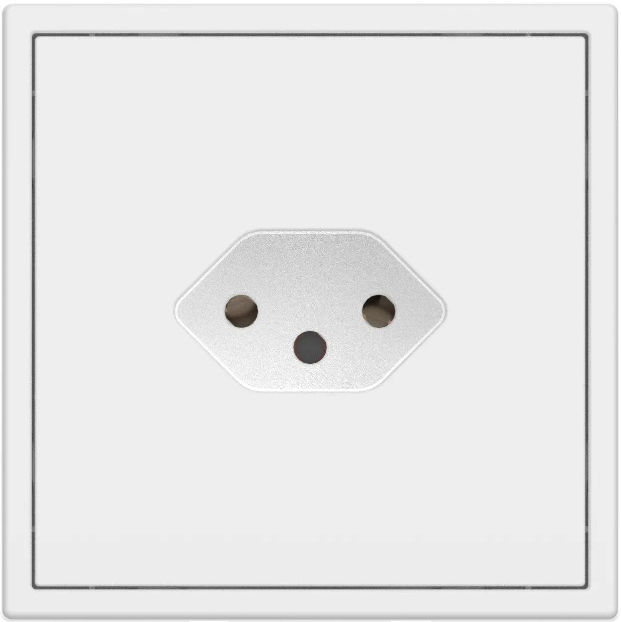 Европейская розетка серии Tile 2.1 типа J, пластик (без рамки)
