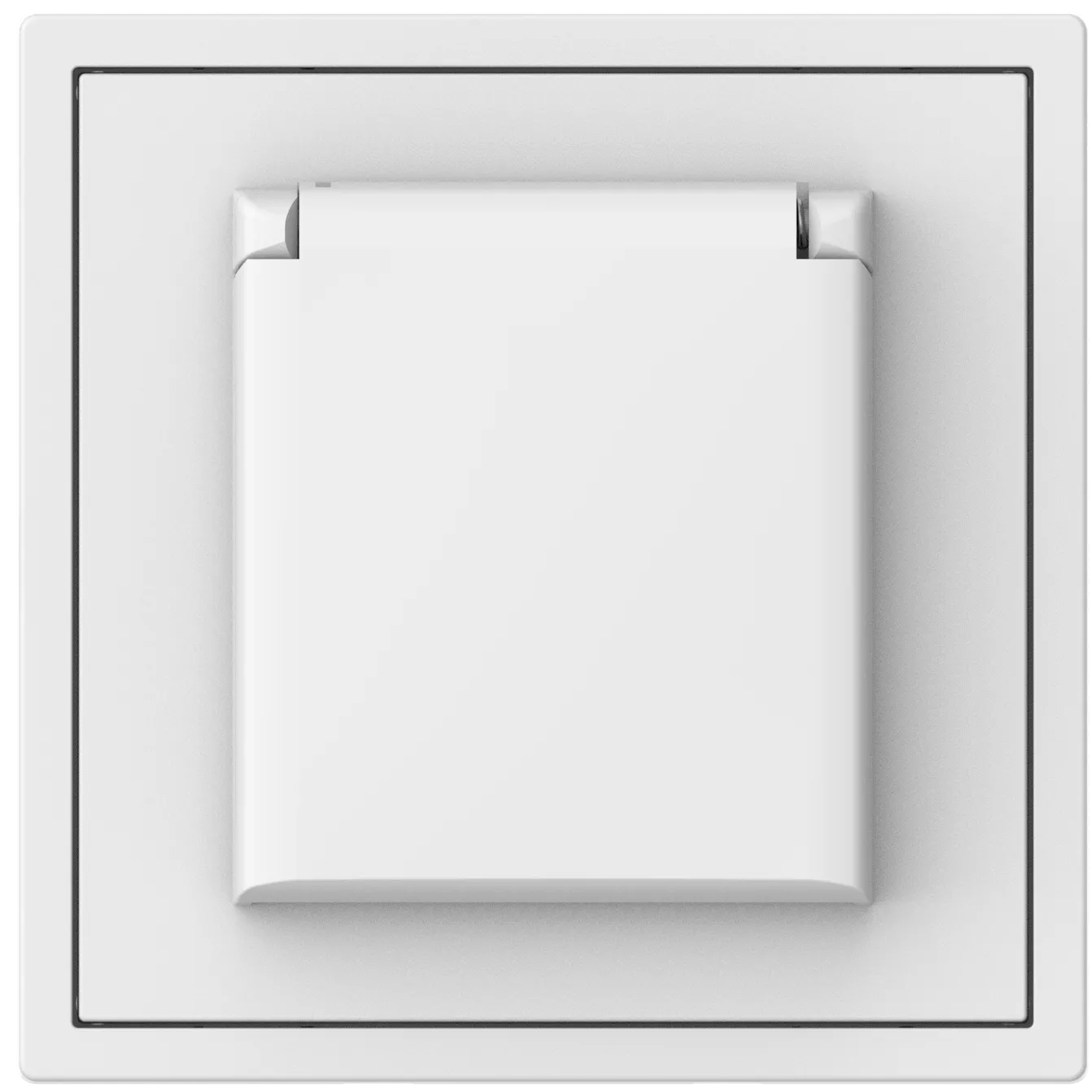 Европейская розетка серии Tile 2.1 с влагозащитной крышкой (без рамки)