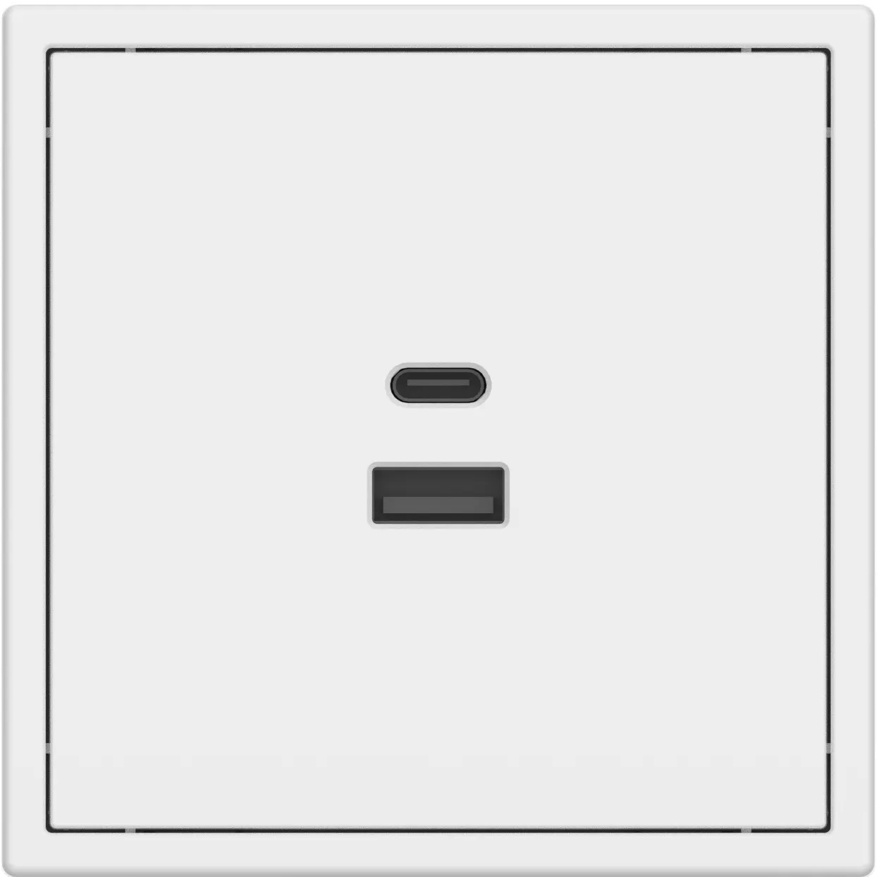 Розетка USB2.0 и Type-C серии Tile 2.1, пластик (без рамки)