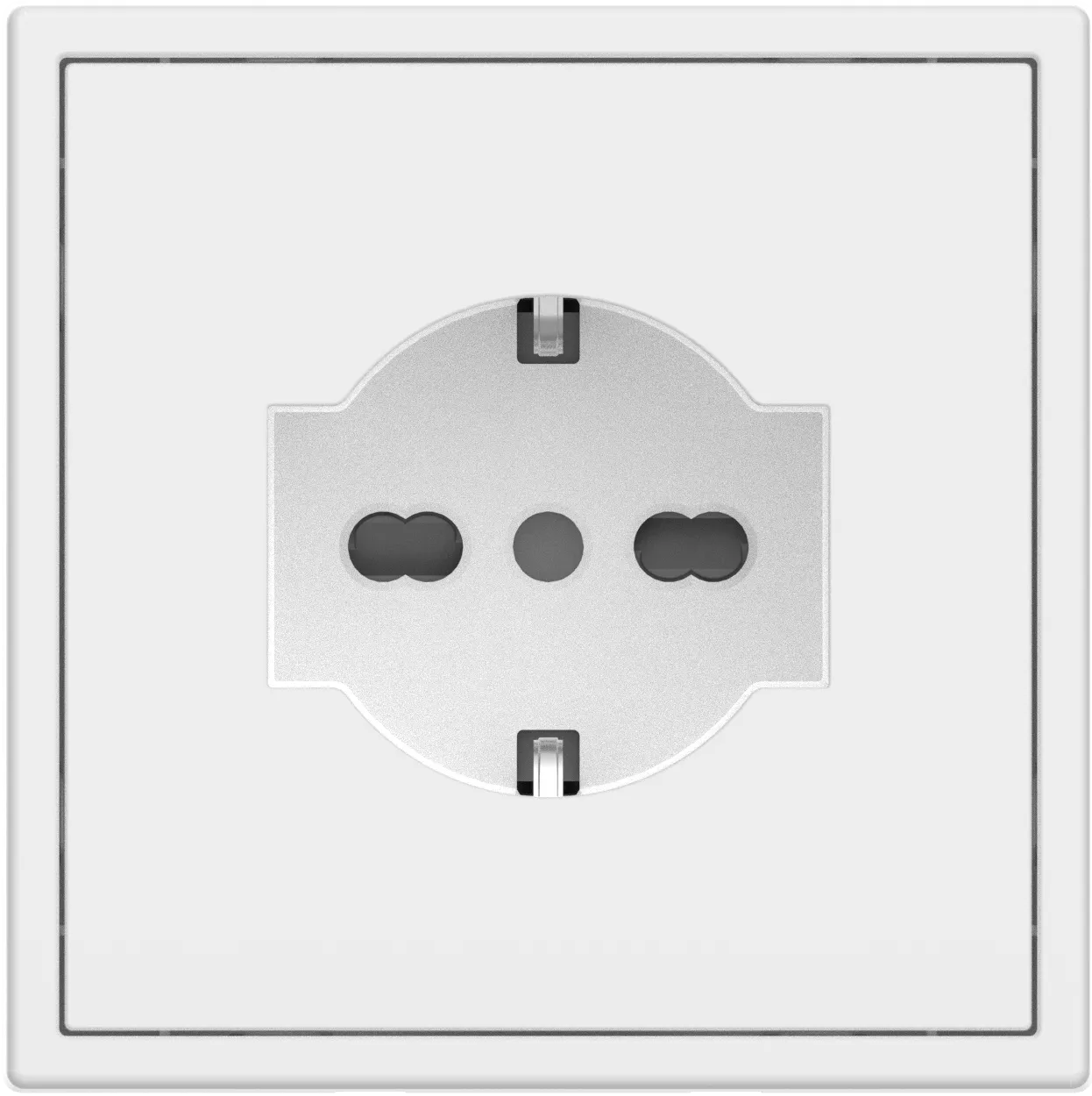 Европейская розетка серии Tile 2.1 итальянский стандарт, пластик (без рамки)