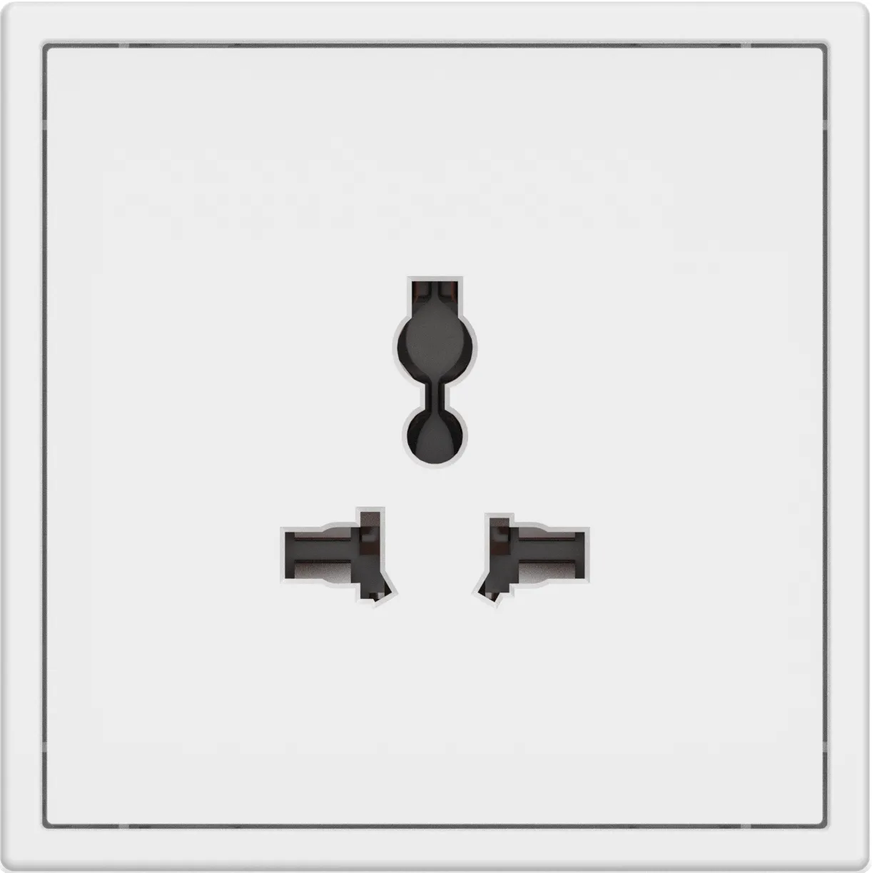 Универсальная розетка серии Tile 2.1, пластик (без рамки)