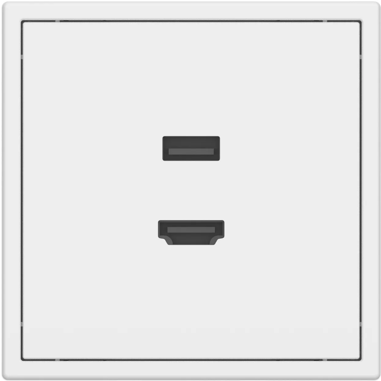 HDMI розетка с USB серии Tile 2.1, пластик (без рамки)