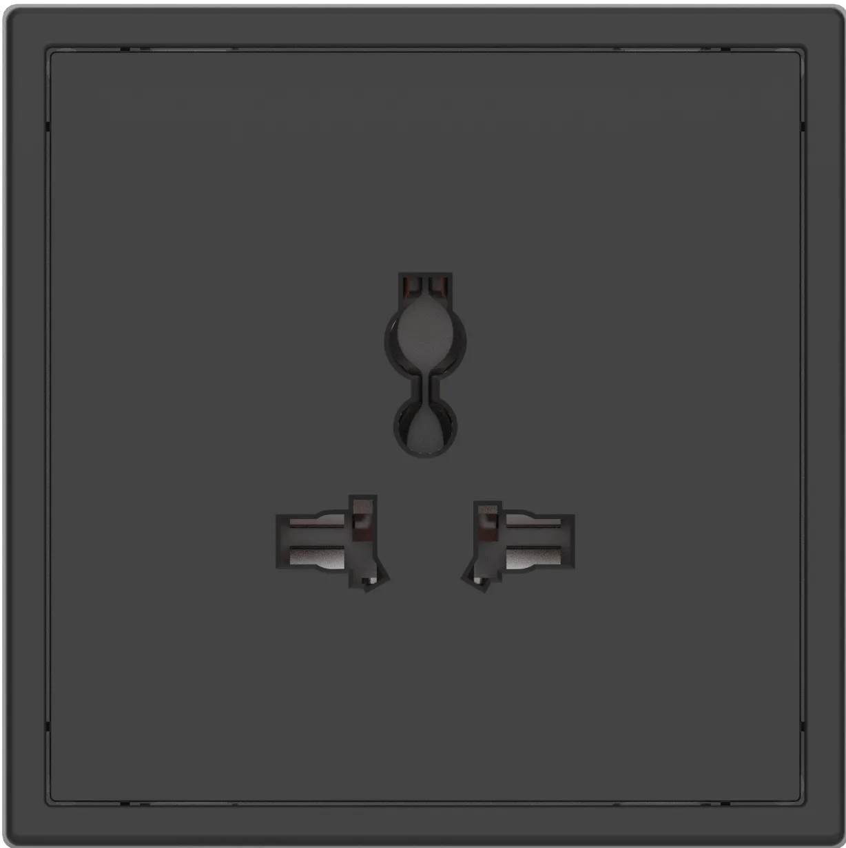 Универсальная розетка серии Tile 2.1, пластик (без рамки) фото 2