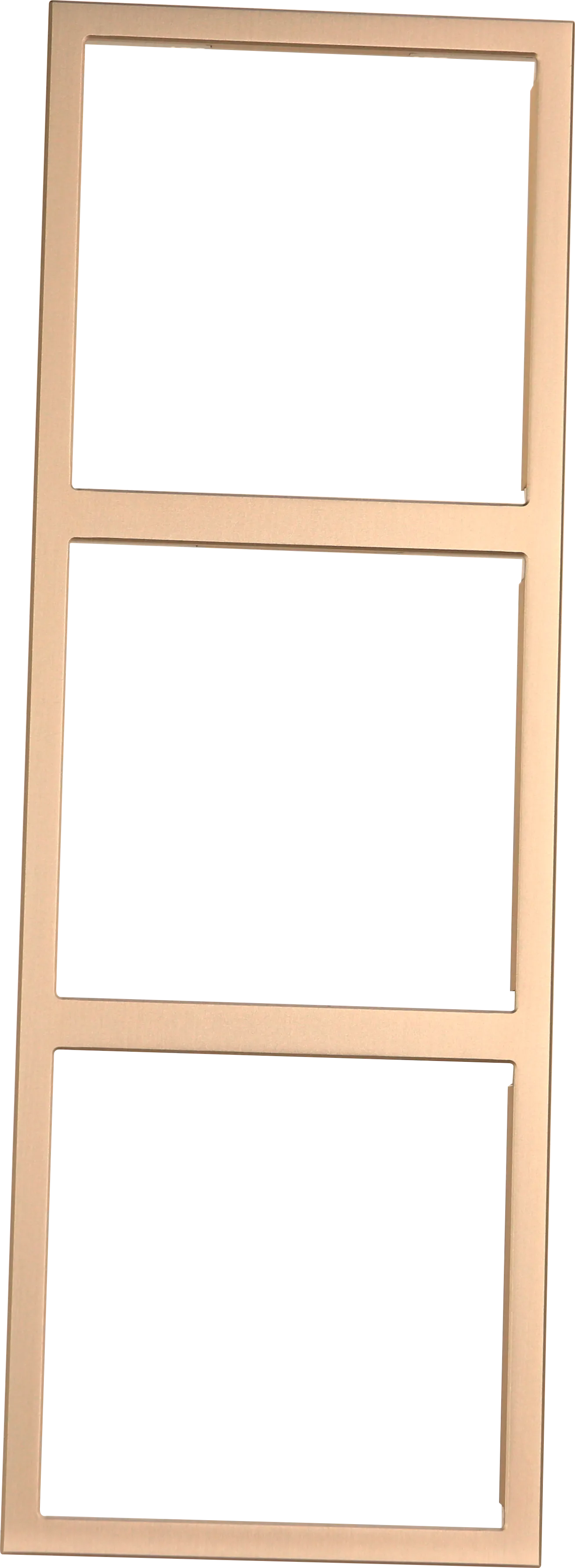 Рамка на 3 модуля серии Tile, вертикальная установка, металл фото 3